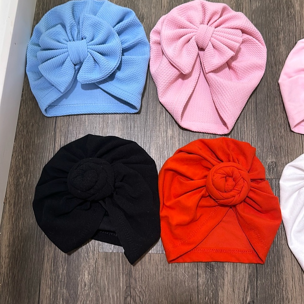 (7) Baby girl hats